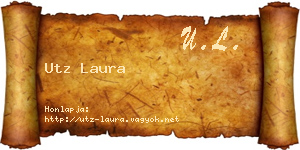 Utz Laura névjegykártya