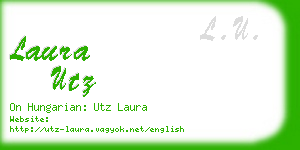 laura utz business card